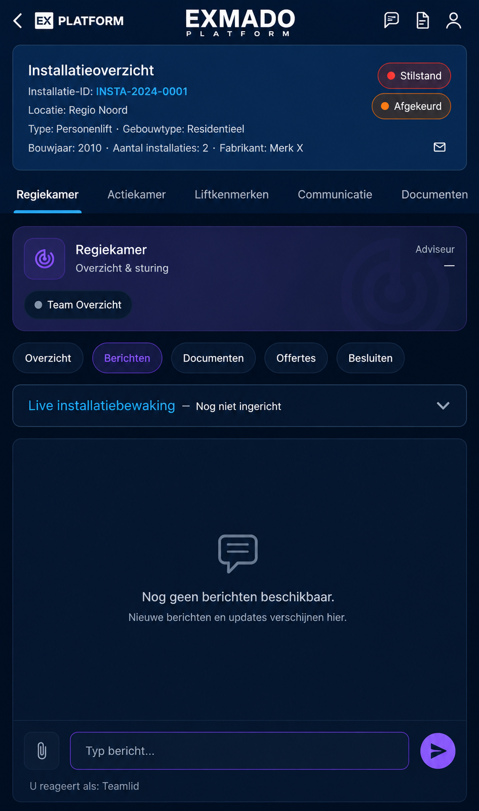 Conceptweergave van de afgeschermde Exmado Platform omgeving